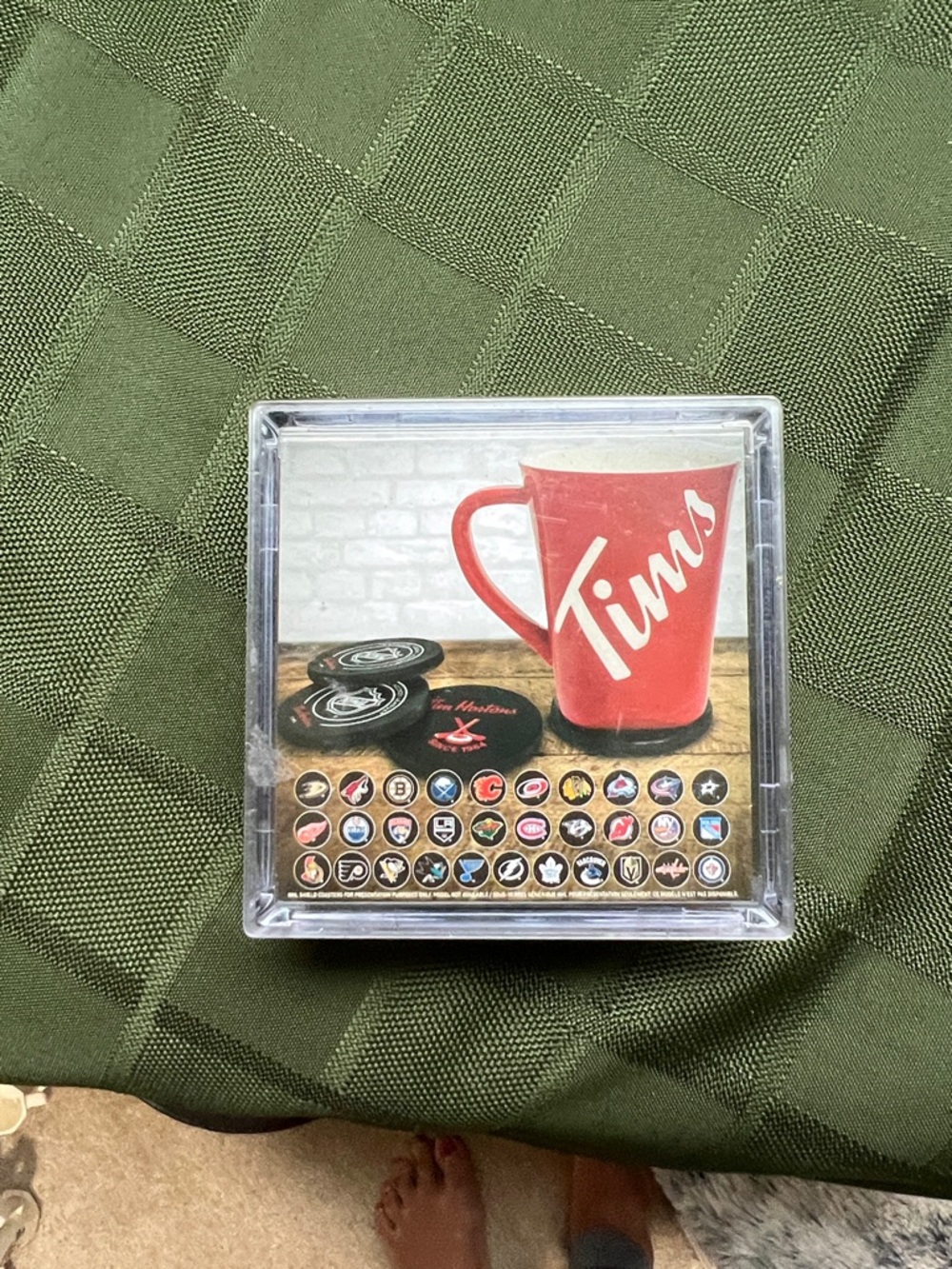 Tim's Collectible 4 Coaster set Vancouver Canucks.